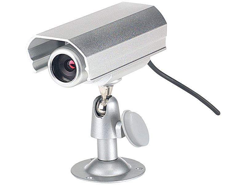 VisorTech Wetterfeste Mini-Video-Kamera (analog, Color), Metallgehäuse;  