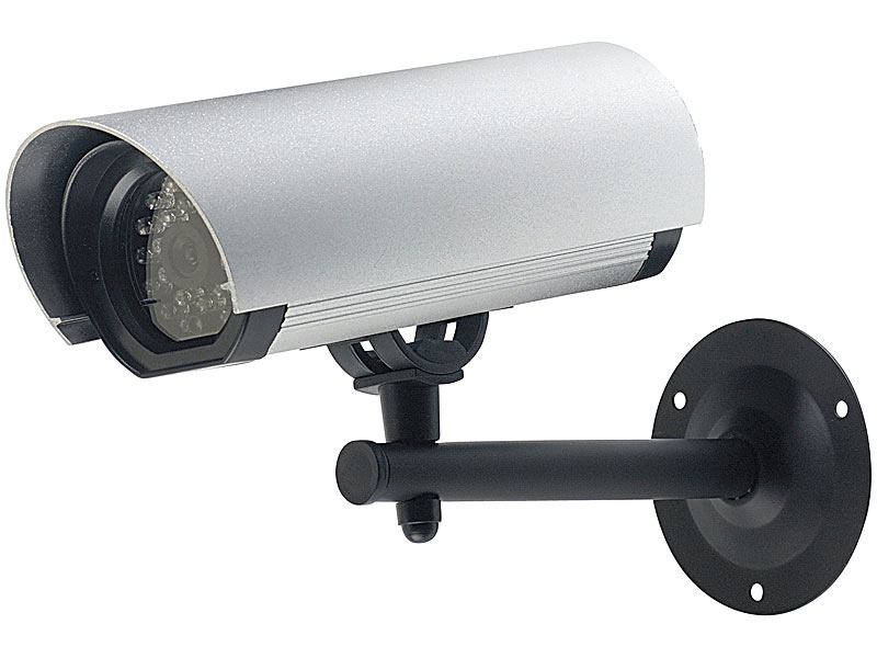 IR-Outdoor-Überwachungskamera Color mit Ton, Alu-Gehäuse; Funk Überwachungssysteme 