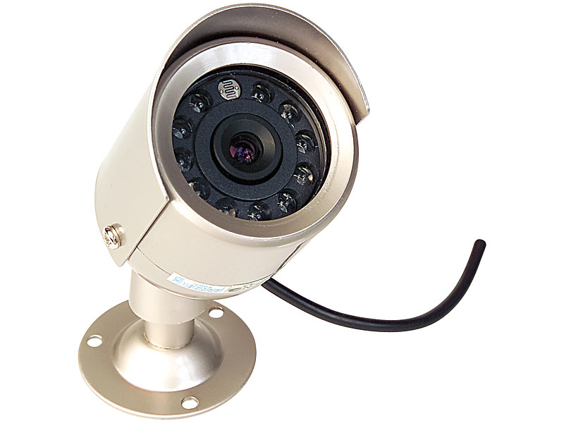 Outdoor-Farb-Kamera (Infrarot) wetterfestes Metallgehäuse; Funk Überwachungssysteme 