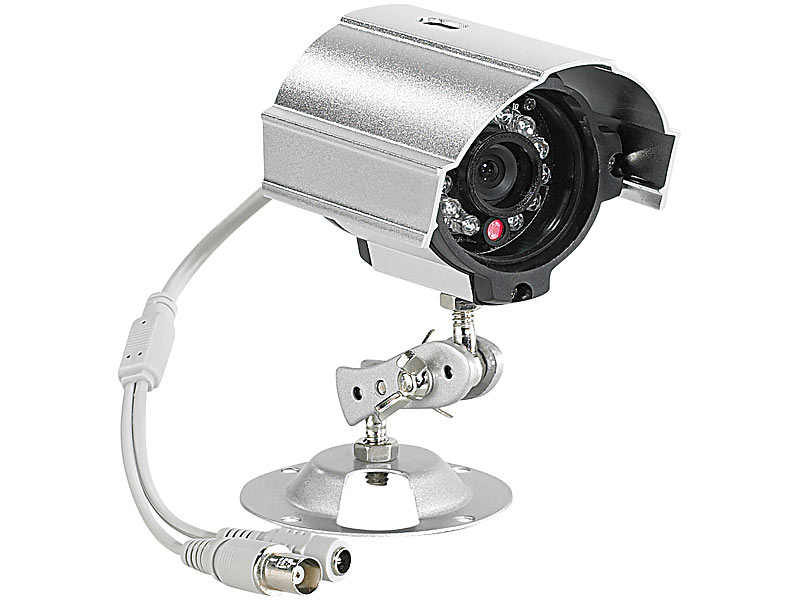VisorTech Wetterfeste Farb-Überwachungskamera HAD-CCD, Infrarot; Funk Überwachungssysteme Funk Überwachungssysteme Funk Überwachungssysteme Funk Überwachungssysteme 