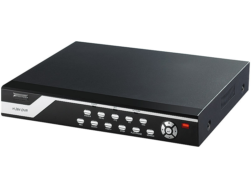 VisorTech Überwachungs-Recorder DVR-6008 H.264 für 8 PTZ (refurbished); Funk Überwachungssysteme 