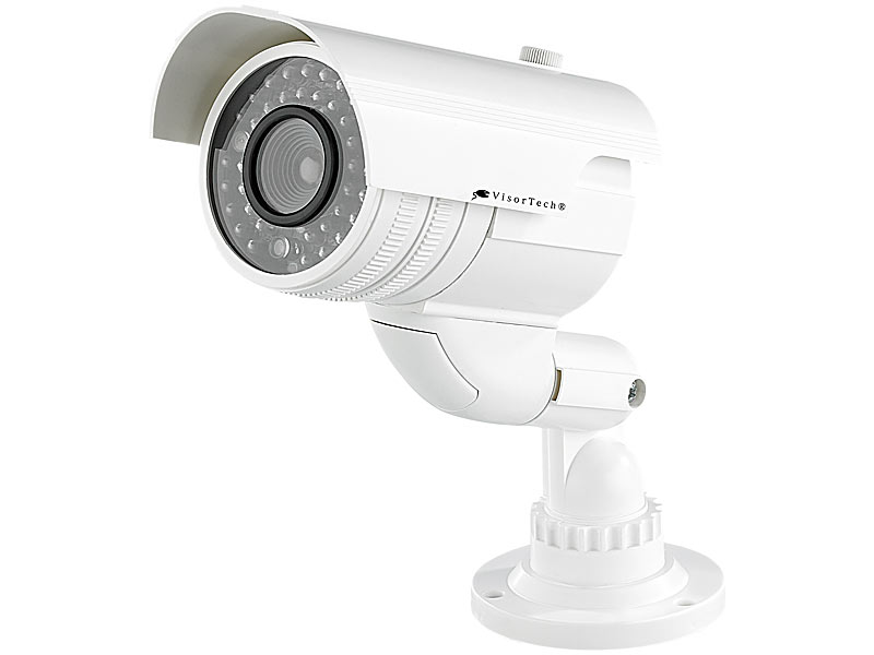 VisorTech Profi-Überwachungskamera-Attrappe/Dummy mit LED; Überwachungskameras (Funk) Überwachungskameras (Funk) Überwachungskameras (Funk) Überwachungskameras (Funk) 