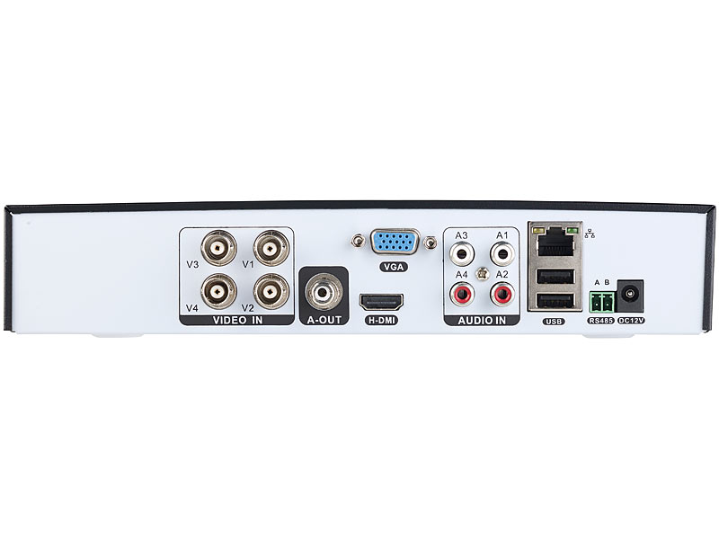 VisorTech Überwachungsrecorder DVR-6014 H.264 für 4 Kameras; Funk Überwachungssysteme Funk Überwachungssysteme Funk Überwachungssysteme Funk Überwachungssysteme 