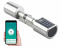 VisorTech Elektronischer Tür-Schließzylinder mit Zahlencode, Bluetooth & App; GSM-Funk-Alarmanlagen GSM-Funk-Alarmanlagen GSM-Funk-Alarmanlagen 