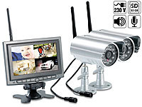 VisorTech Kabelloses Überwachungssystem mit 2 IR-Funk-Kameras, PIR-Sensor; Überwachungskamera-Systeme, Funkkamera-SystemeFunk-Kamera-SystemeÜberwachungskameras mit BewegungssensorenÜberwachungssystemeFunk-Kameras KomplettsystemeProfi-Funk ÜberwachungssystemeFunk-Videoüberwachungs-Systeme mit HD-Kameras und LCD-Monitoren Bildschirme SD-KartenslotsDigitale Funk-KamerasystemeFunk-Videoüberwachungs-SystemeVideoüberwachungen mit WLAN-AnbindungenKabelloses Funk-Überwachungs-SystemeVideoüberwachungenSicherheits Überwachungs-SystemeFunk-Video-Überwachungen mit IP-AnschlüssenFunküberwachungen 