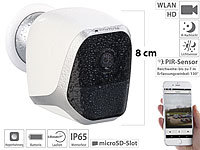 VisorTech IP-HD-Überwachungskamera mit App, IP65, bis 6 Monate Batteriebetrieb; Überwachungskameras (Funk) Überwachungskameras (Funk) Überwachungskameras (Funk) 