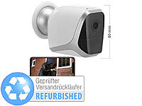 VisorTech 2K-IP-Überwachungskamera mit Akku, App, Versandrückläufer; Überwachungskameras (Funk) 