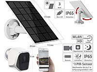 VisorTech IP-HD-Überwachungskamera mit Solarpanel