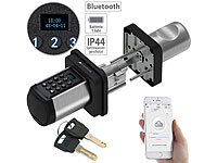VisorTech Elektronischer Tür-Schließzylinder, Code, 2 Schlüssel, Bluetooth, IP44