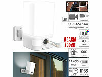 VisorTech 2K-Akku-Überwachungskamera, LED-Licht 600 lm, Alarm, WLAN, App, IP65
